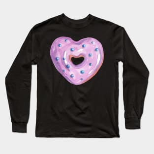 Blueberry heart donut Long Sleeve T-Shirt